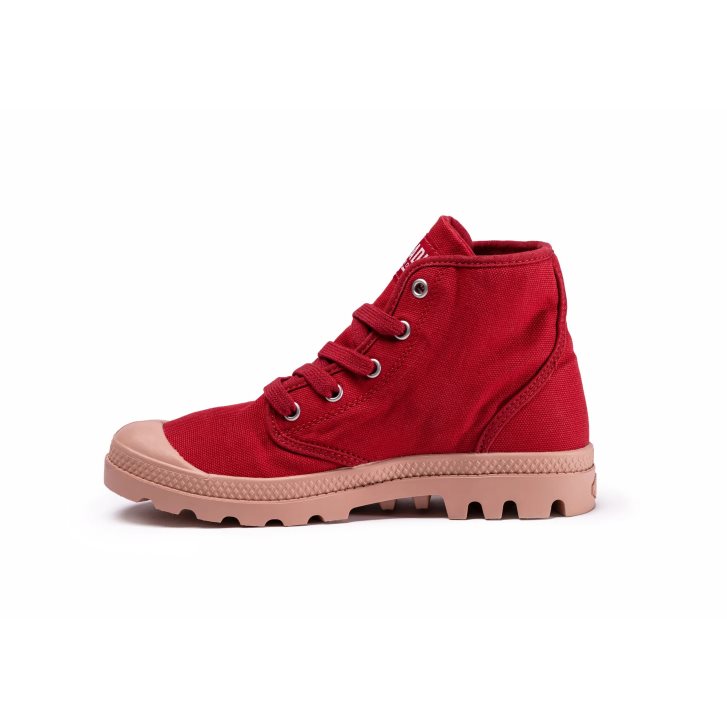 Palladium Pampa Hi Women's Boots Red | UK D710-ZAT